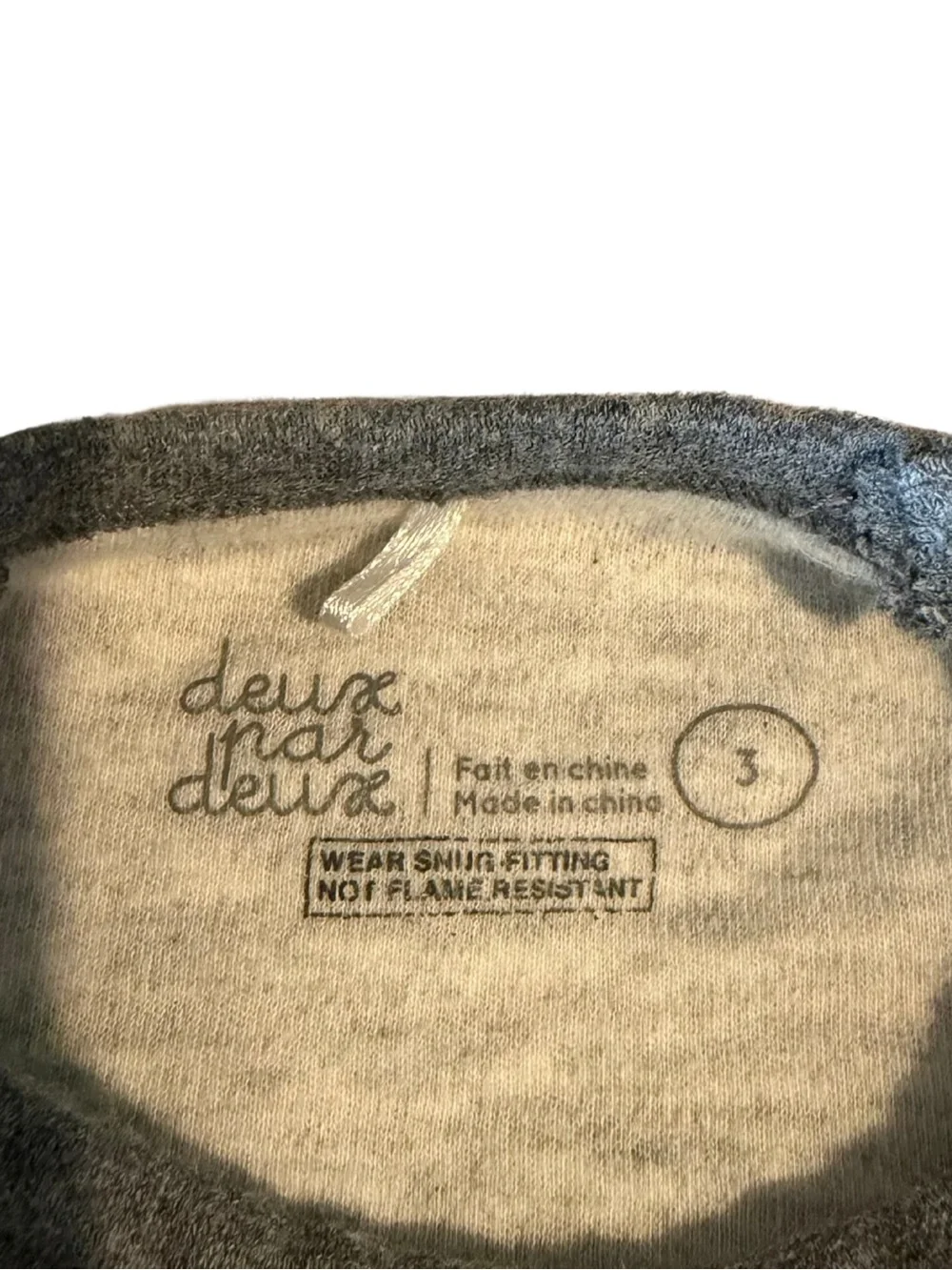 Deux par Deux - Monster AOP Pajama Set 2pc Gray Size 3 Sleepwear